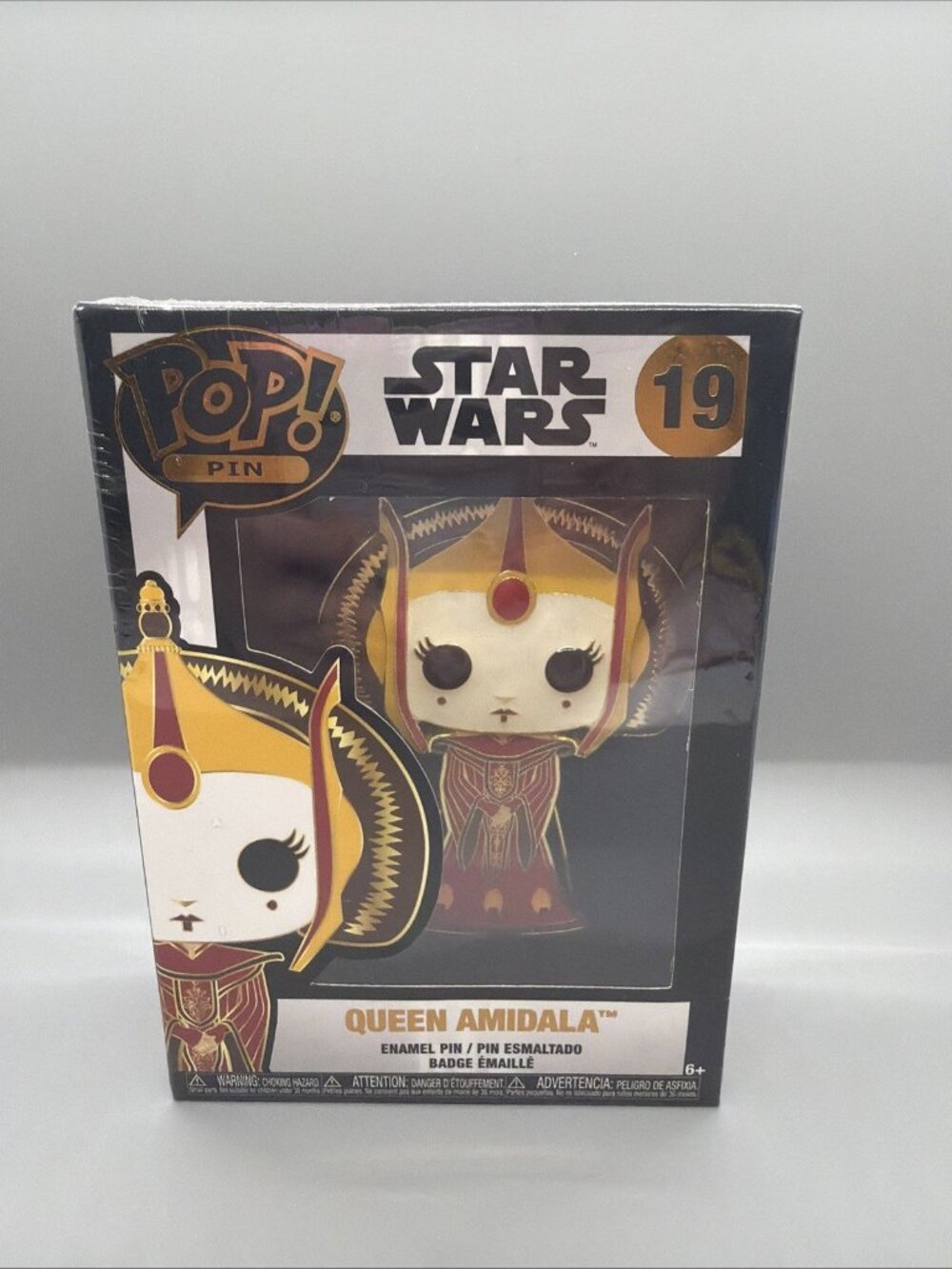 Star Wars Funko POP Pin #19 Queen Amidala Brand New Sealed